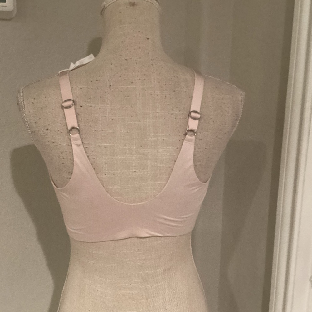 Aerie Pink Lace Trim Bra Wireless - Picture 7 of 8